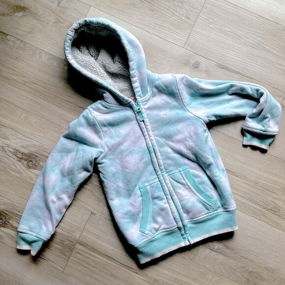 Wonder Nation Tie Dye Fleece Lined Zip Up Jacket Coat Size Small - Picture 1 of 5